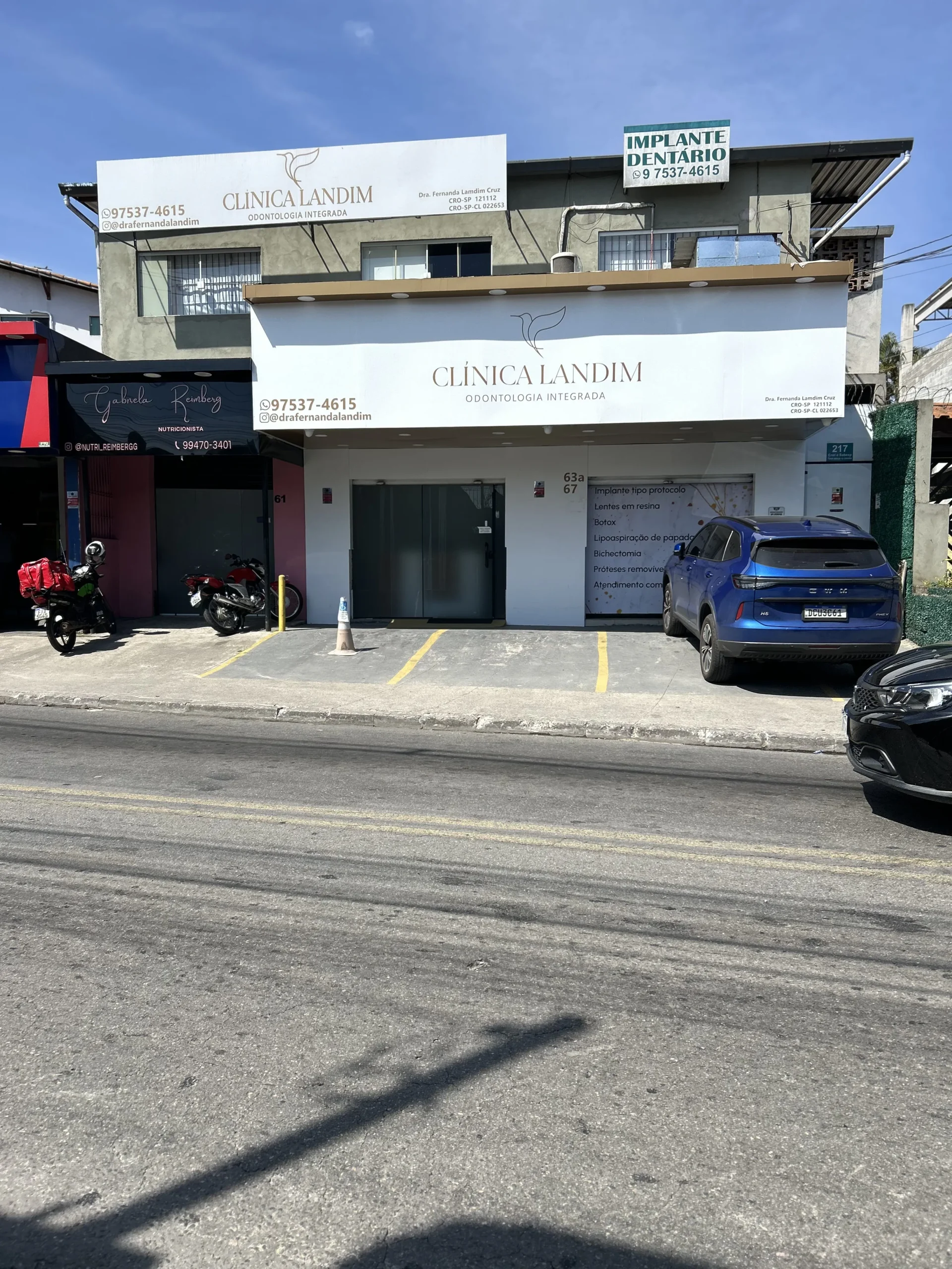 Fachada da Clínica Landim, em Parelheiros, São Paulo